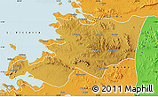Physical Map of Musoma, political outside