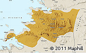 Physical Map of Musoma, shaded relief outside