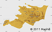 Physical Map of Musoma, single color outside