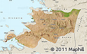 Satellite Map of Musoma, shaded relief outside