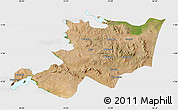Satellite Map of Musoma, single color outside