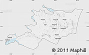 Silver Style Map of Musoma, single color outside