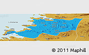 Political Panoramic Map of Musoma, physical outside