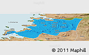 Political Panoramic Map of Musoma, satellite outside