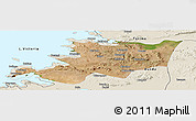 Satellite Panoramic Map of Musoma, shaded relief outside