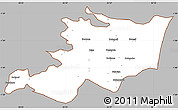 Gray Simple Map of Musoma, cropped outside