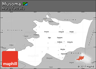 Gray Simple Map of Musoma