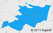 Political Simple Map of Musoma, single color outside
