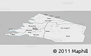 Gray Panoramic Map of Mara, single color outside