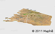 Satellite Panoramic Map of Mara, single color outside