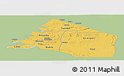 Savanna Style Panoramic Map of Mara, single color outside