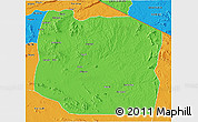 Political 3D Map of Serengeti