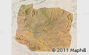 Satellite 3D Map of Serengeti, lighten