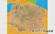 Satellite 3D Map of Serengeti, political outside