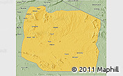 Savanna Style 3D Map of Serengeti