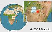 Satellite Location Map of Serengeti, highlighted parent region