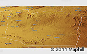 Physical Panoramic Map of Serengeti