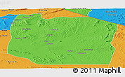 Political Panoramic Map of Serengeti