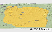 Savanna Style Panoramic Map of Serengeti