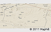 Shaded Relief Panoramic Map of Serengeti