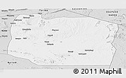 Silver Style Panoramic Map of Serengeti