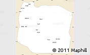 Classic Style Simple Map of Serengeti, single color outside