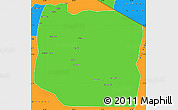 Political Simple Map of Serengeti