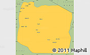 Savanna Style Simple Map of Serengeti