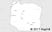 Silver Style Simple Map of Serengeti, cropped outside