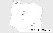 Silver Style Simple Map of Serengeti, single color outside
