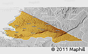 Physical 3D Map of Tarime, lighten, desaturated