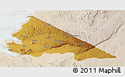 Physical 3D Map of Tarime, lighten
