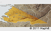 Physical 3D Map of Tarime, semi-desaturated