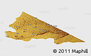 Physical 3D Map of Tarime, single color outside