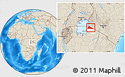 Shaded Relief Location Map of Tarime, highlighted parent region