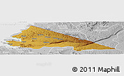 Physical Panoramic Map of Tarime, lighten, desaturated