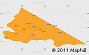 Political Simple Map of Tarime, single color outside