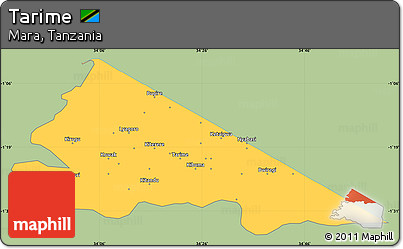 Savanna Style Simple Map of Tarime, single color outside