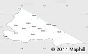 Silver Style Simple Map of Tarime, single color outside