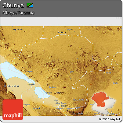 Physical 3D Map of Chunya