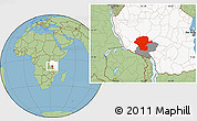 Savanna Style Location Map of Chunya, highlighted country, highlighted parent region