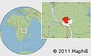 Savanna Style Location Map of Chunya, highlighted parent region