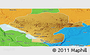 Physical Panoramic Map of Chunya, political outside
