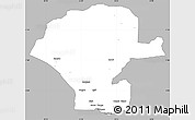 Gray Simple Map of Chunya, single color outside