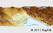 Physical Panoramic Map of Kyela