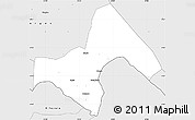 Silver Style Simple Map of Kyela