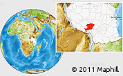 Physical Location Map of Mbeya, highlighted country