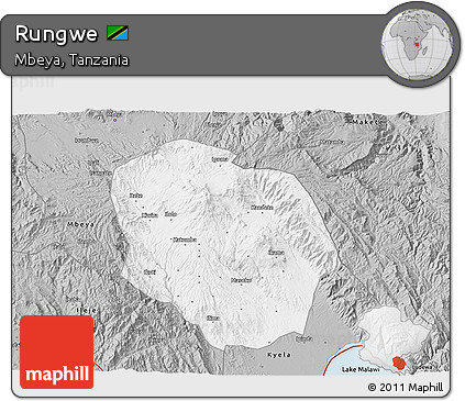 Gray 3D Map of Rungwe