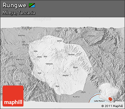 Gray 3D Map of Rungwe