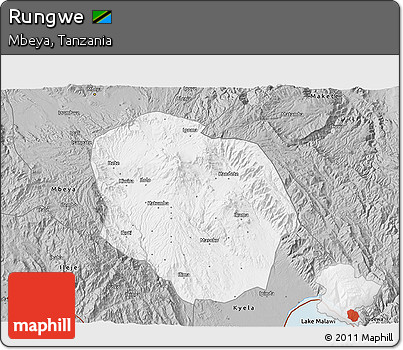 Gray 3D Map of Rungwe